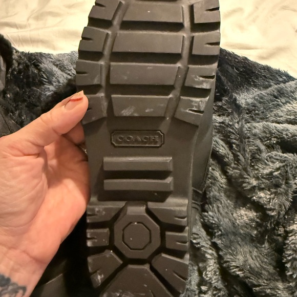 Vintage coach boots sz 8.5 monogram logo black canvas/sherpa Y2K - NWOT - Picture 7 of 15